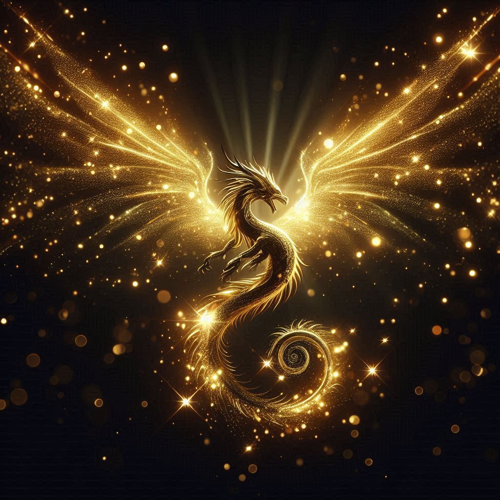 AI created image of a celestial dragon.